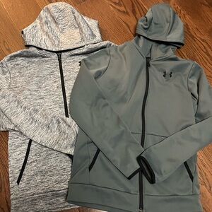 Youth Large Under Armour zip up hoodies